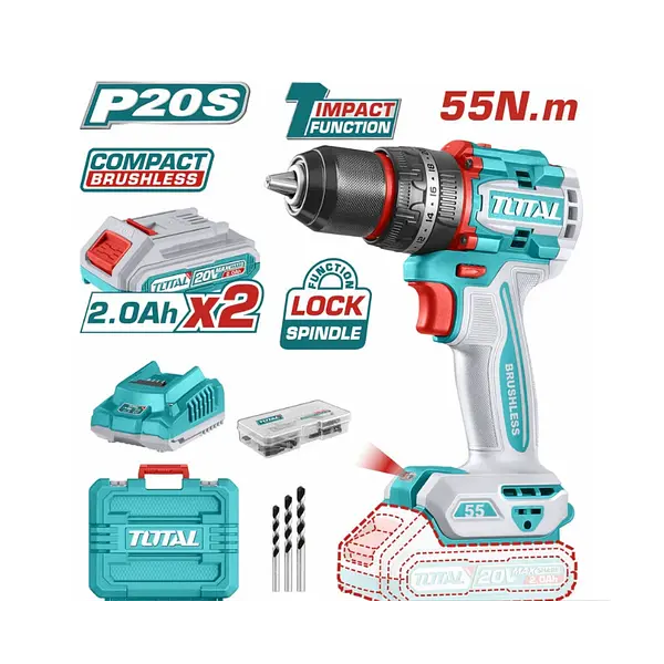 Taladro Industrial Total De 55n-M Brushless Utidli20558
