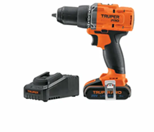 Taladro/Destornillador 1/2", 20v, 1 Batería 2ah, Truper Pro